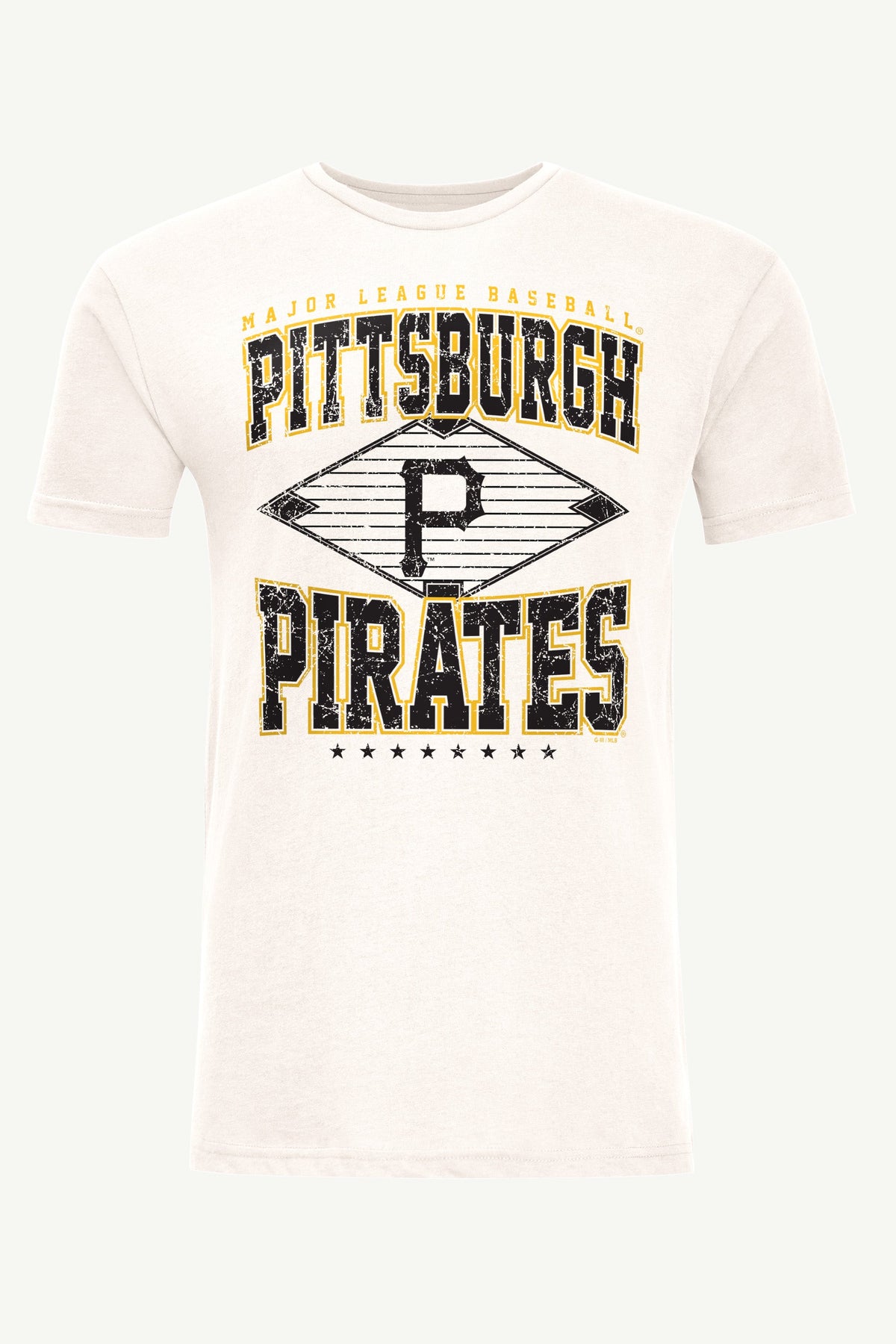 Starter Top Pick | MENS PITTSBURGH PIRATES  DISTRESSED COOPERSTOWN DIAMOND SHORT SLEEVE T SHIRT