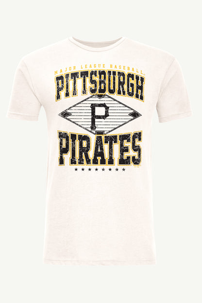 Starter Top Pick | MENS PITTSBURGH PIRATES  DISTRESSED COOPERSTOWN DIAMOND SHORT SLEEVE T SHIRT