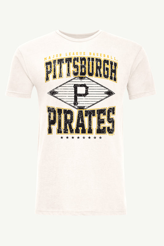 Starter Top Pick | MENS PITTSBURGH PIRATES  DISTRESSED COOPERSTOWN DIAMOND SHORT SLEEVE T SHIRT