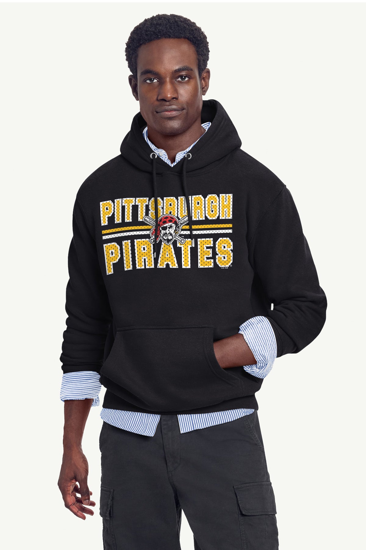 Starter Essential | MENS PITTSBURGH PIRATES MESH LOOK HOODIE