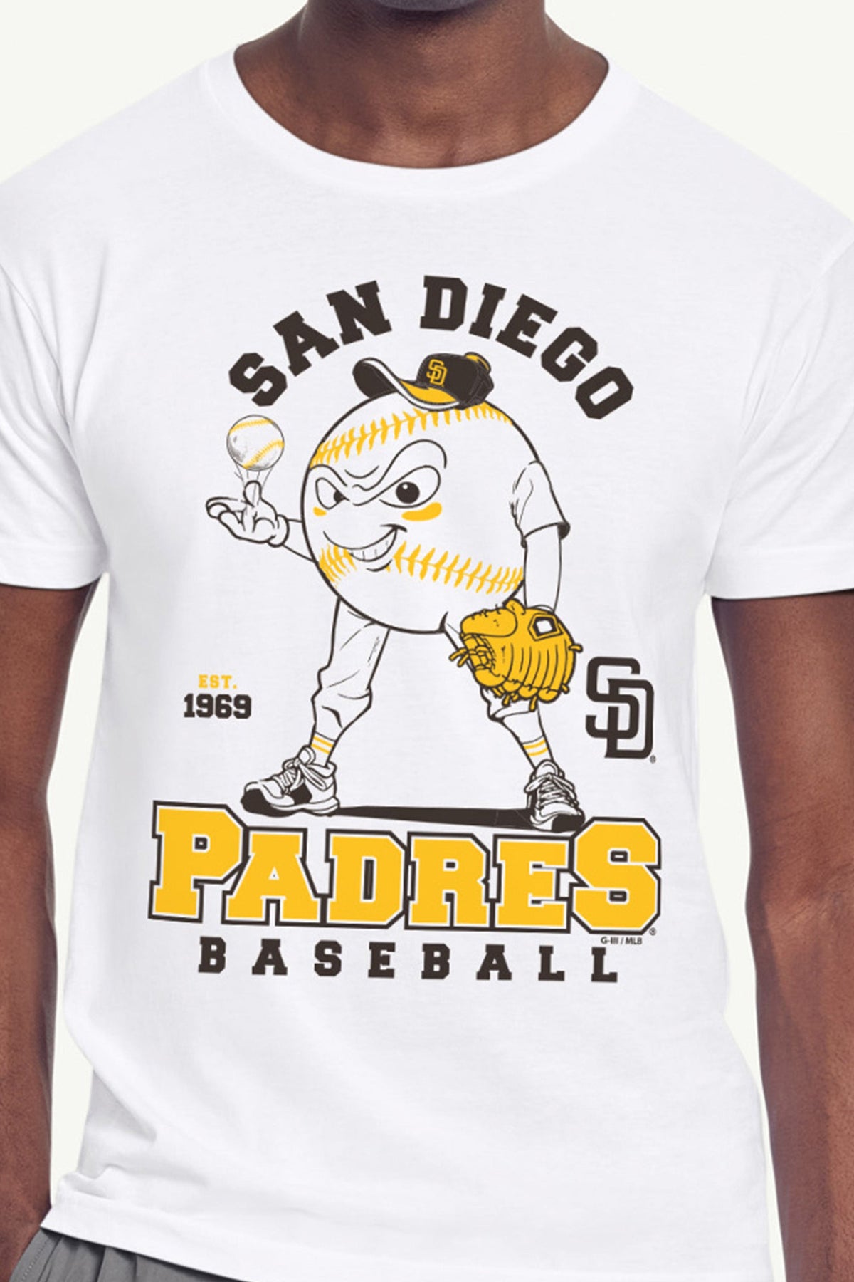 Starter Popular | MENS SAN DIEGO PADRES BASEBALL CHARACTER SHORT SLEEVE T SHIRT