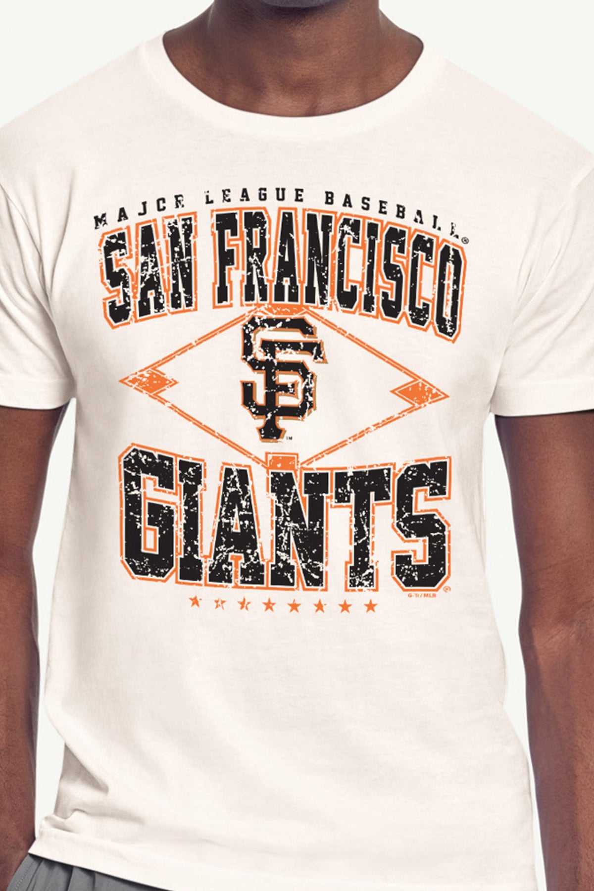 Starter Value | MENS SAN FRANCISCO GIANTS DISTRESSED COOPERSTOWN DIAMOND SHORT SLEEVE T SHIRT