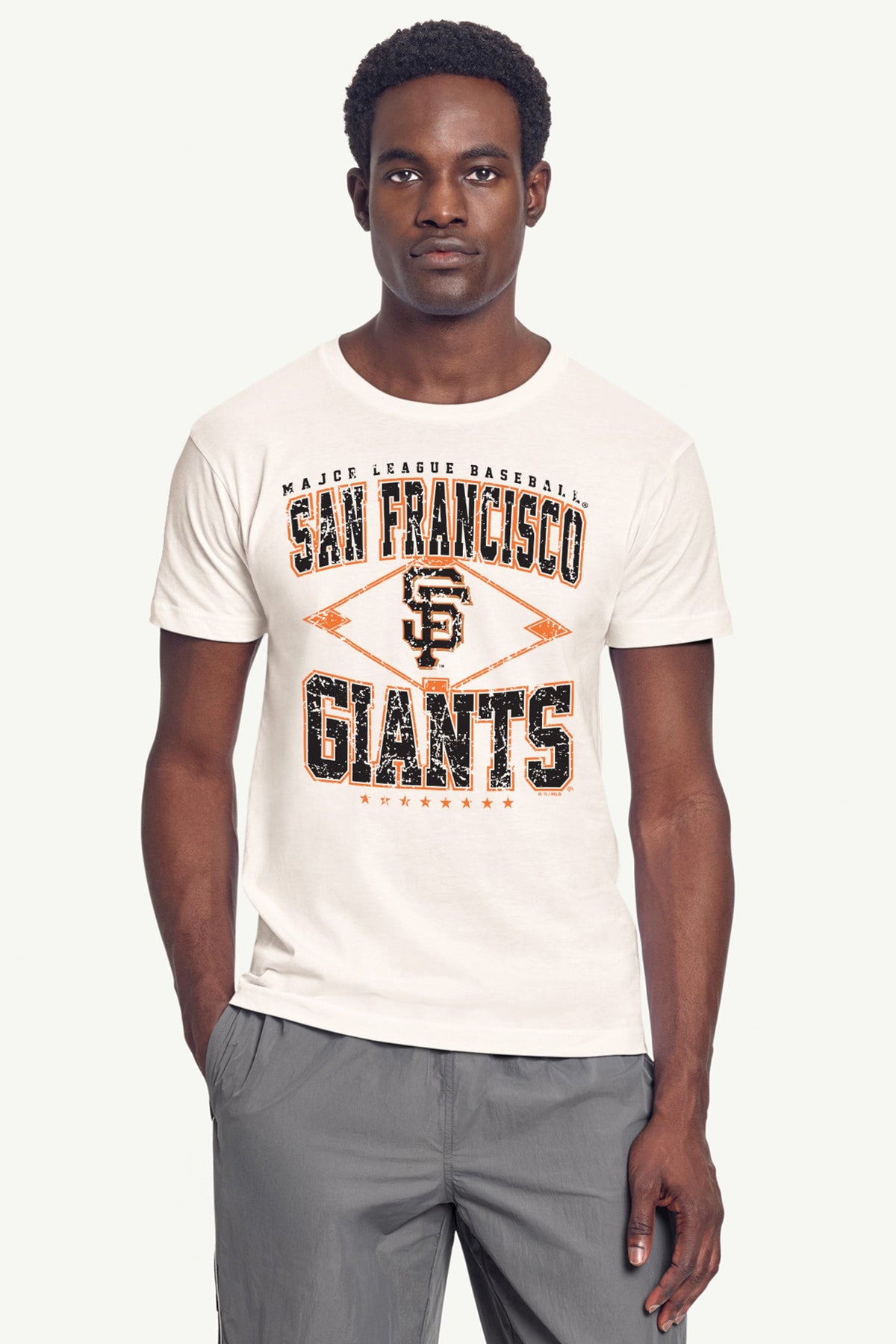 Starter Value | MENS SAN FRANCISCO GIANTS DISTRESSED COOPERSTOWN DIAMOND SHORT SLEEVE T SHIRT