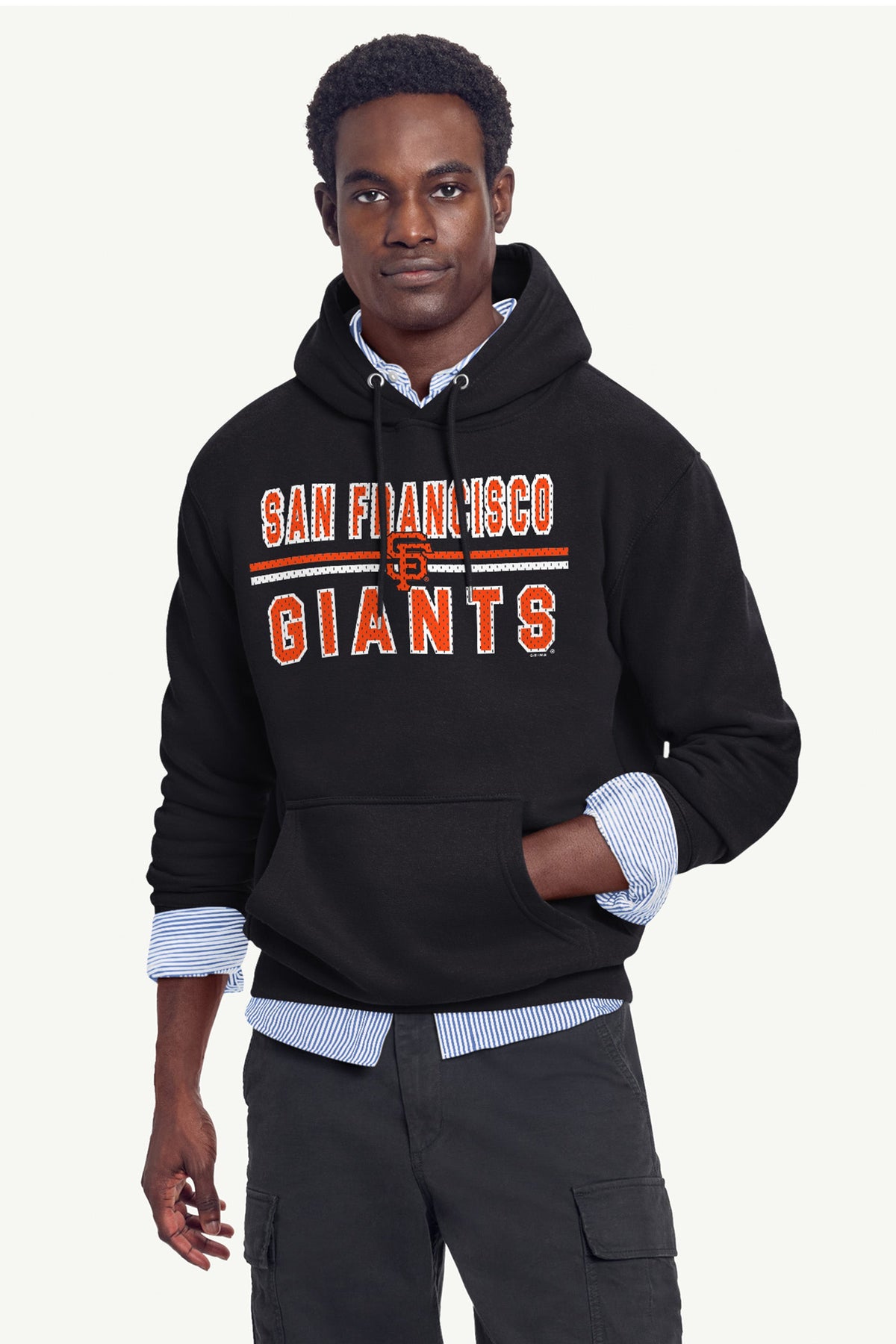Starter Exclusive | MENS SAN FRANCISCO GIANTS MESH LOOK HOODIE