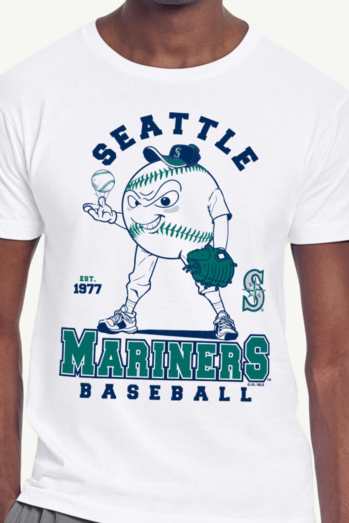 Starter Signature | MENS SEATTLE MARINERS BASEBALL CHARACTER SHORT SLEEVE T SHIRT