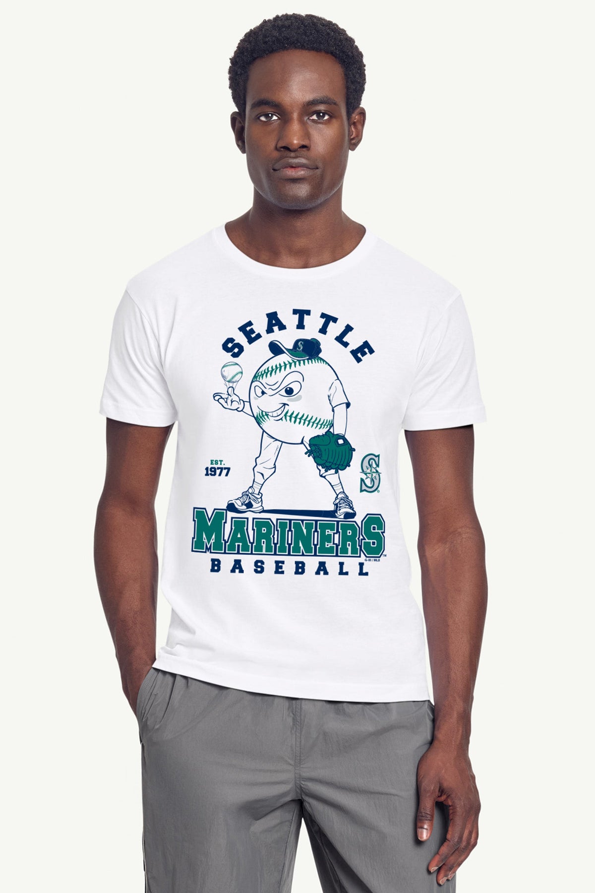 Starter Signature | MENS SEATTLE MARINERS BASEBALL CHARACTER SHORT SLEEVE T SHIRT