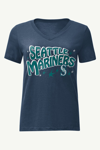 Starter Classic | WOMENS SEATTLE MARINERS FIREWORKS V NECK T SHIRT