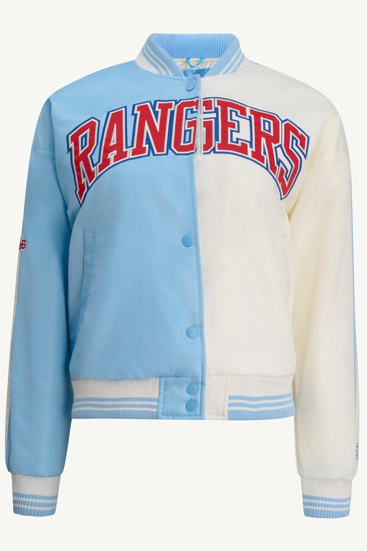 Starter Premium | WOMENS TEXAS RANGERS SATIN VARSITY JACKET