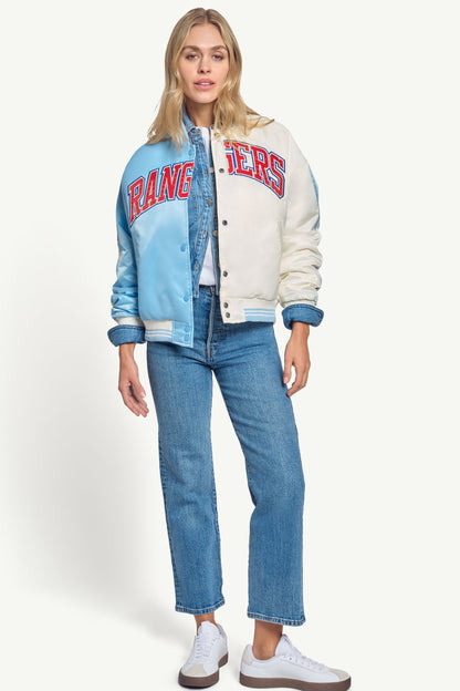 Starter Premium | WOMENS TEXAS RANGERS SATIN VARSITY JACKET