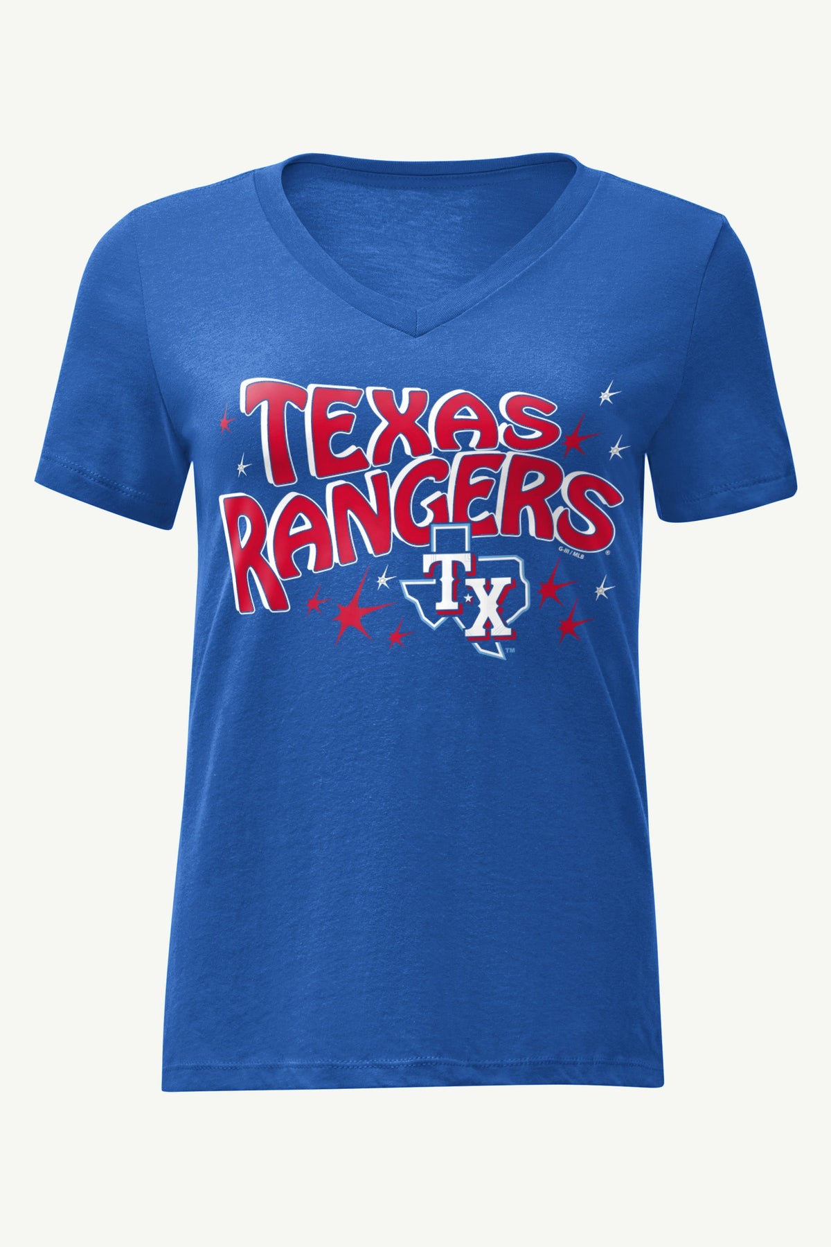 Starter Special Offer | WOMENS TEXAS RANGERS FIREWORKS V NECK T SHIRT