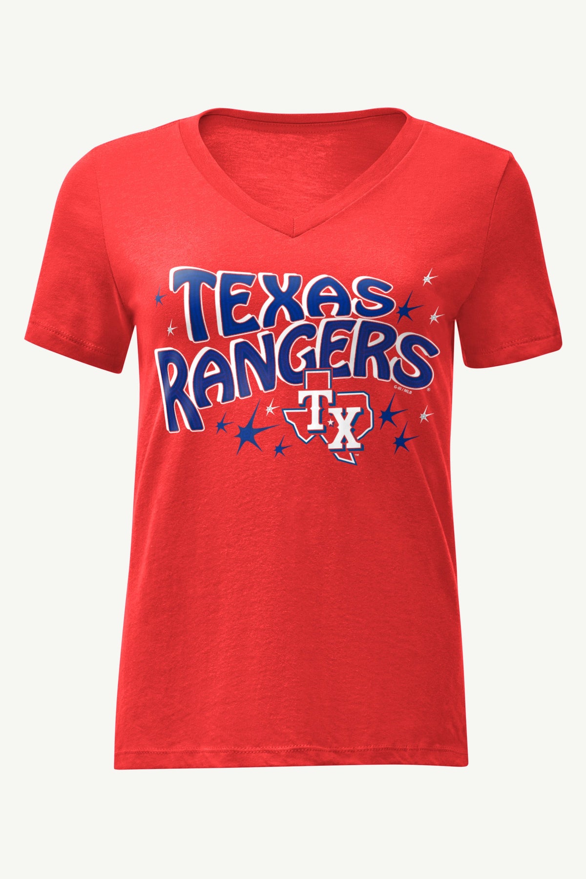 Starter Top Pick | WOMENS TEXAS RANGERS FIREWORKS V NECK T SHIRT