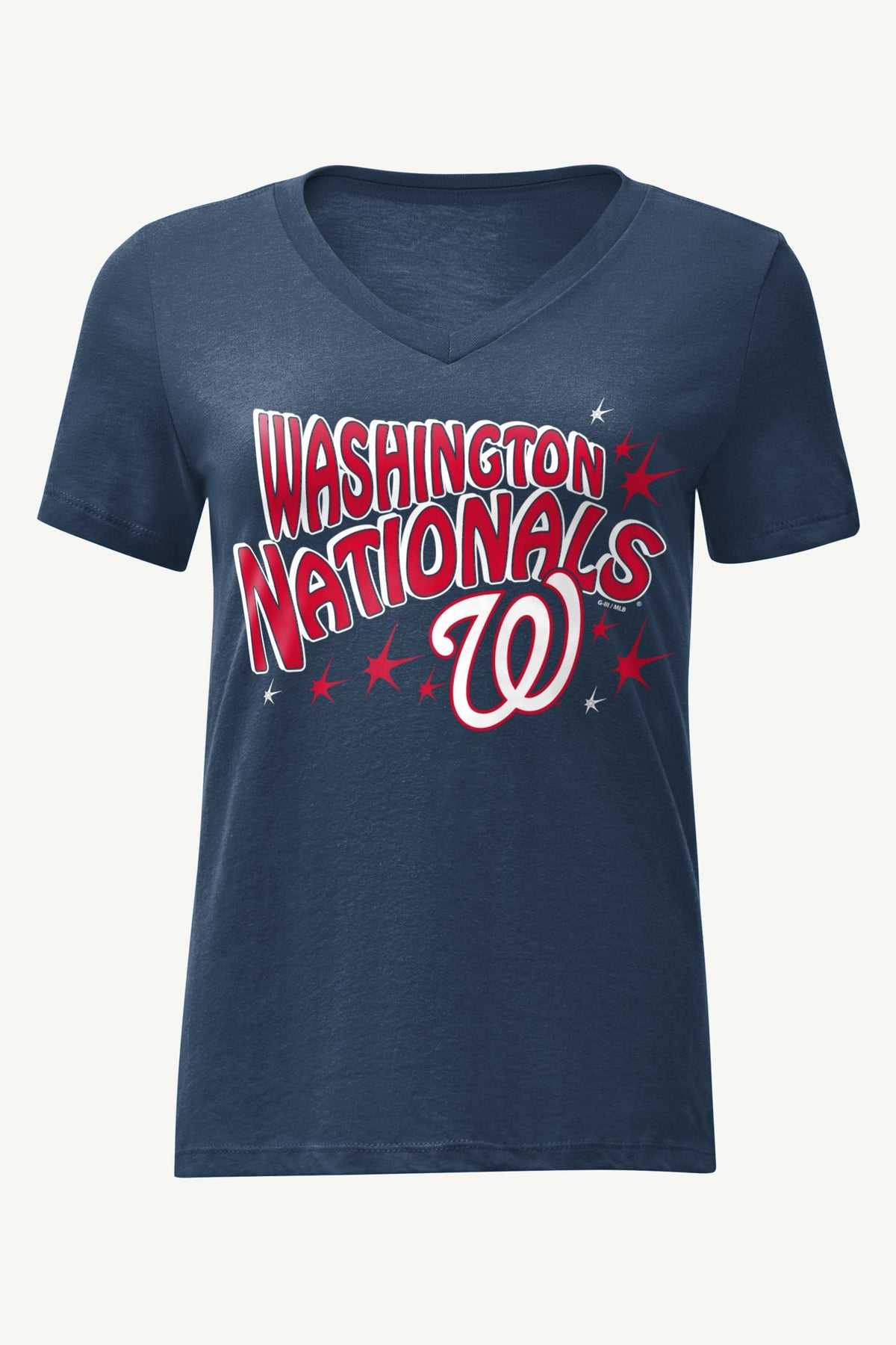 Starter Special Offer | WOMENS WASHINGTON NATIONALS FIREWORKS V NECK T SHIRT