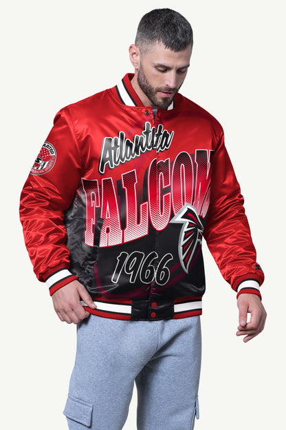 Starter Trending | MENS ATLANTA FALCONS PASS RUSH SATIN VARSITY JACKET