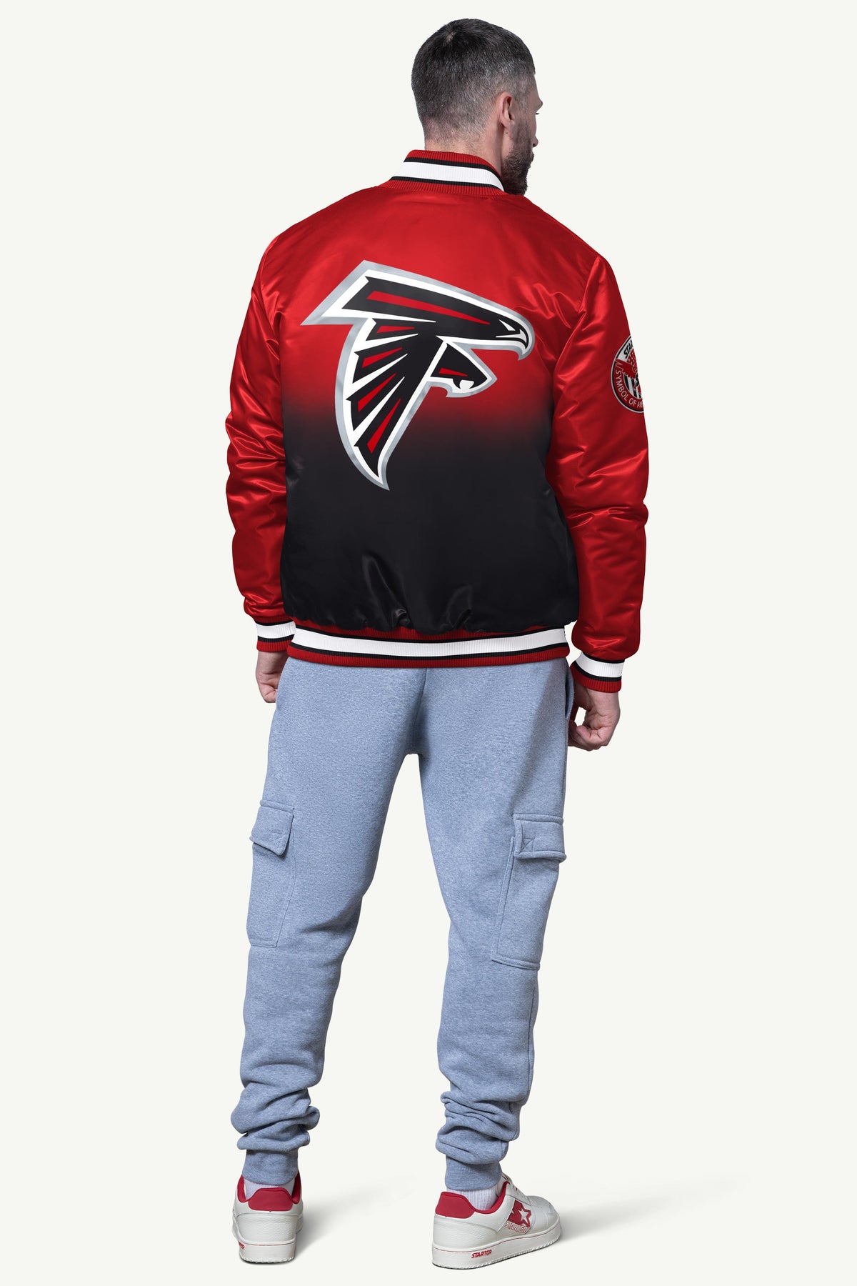 Starter Trending | MENS ATLANTA FALCONS PASS RUSH SATIN VARSITY JACKET
