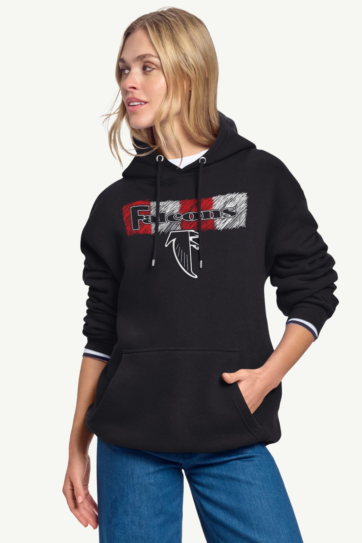 Starter Recommended | WOMENS ATLANTA FALCONS COLOR SHADING HOODIE