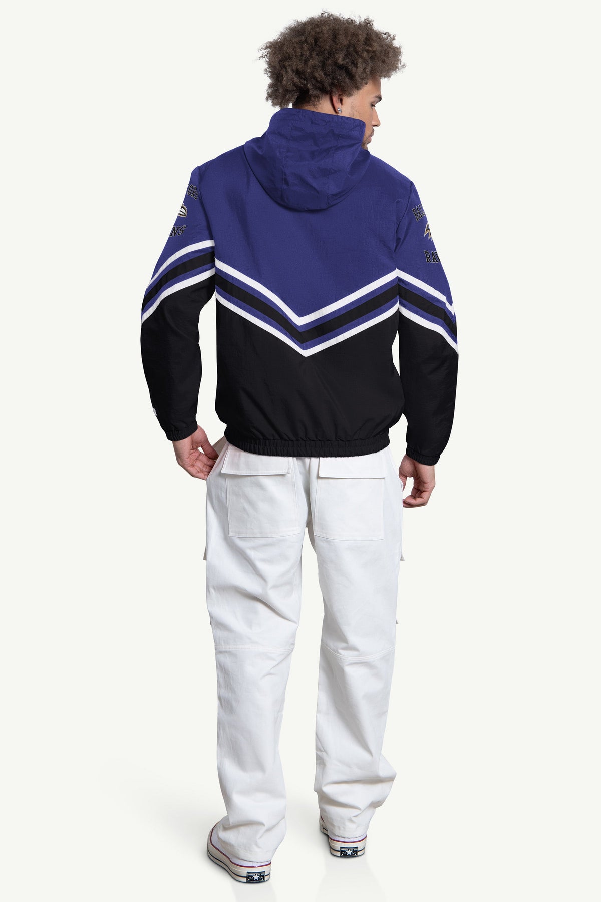 Starter Best Price | MENS BALTIMORE RAVENS  FAIR PLAY HALF ZIP HOODED PULLOVER