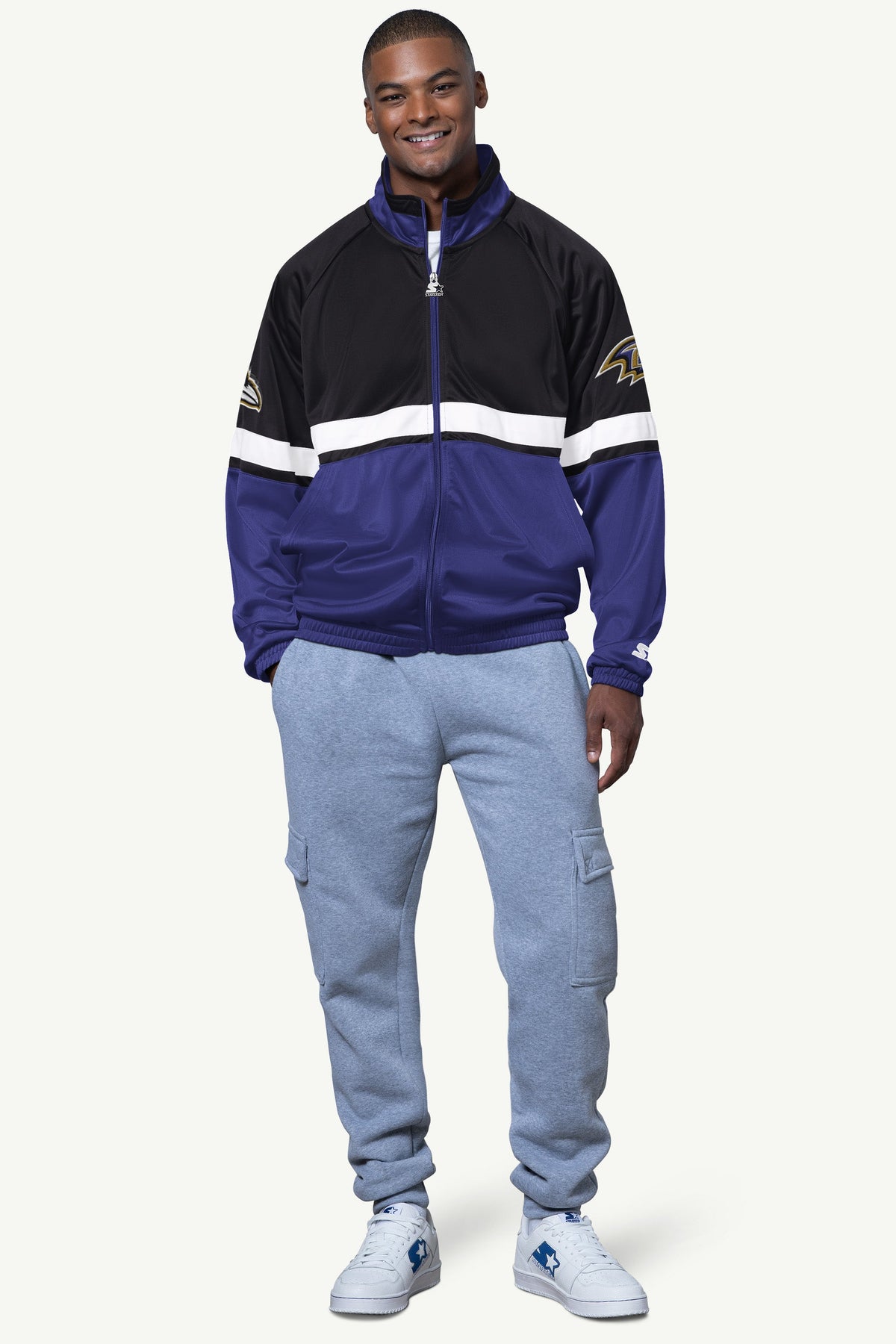 Starter New | MENS BALTIMORE RAVENS VETERAN TRACK JACKET