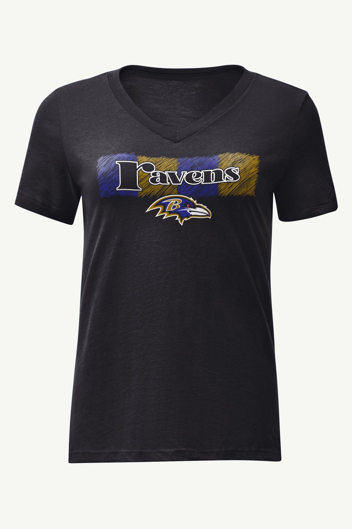 Starter Special Offer | WOMENS BALTIMORE RAVENS COLOR SHADING V-NECK T SHIRT