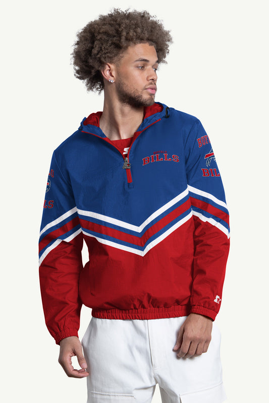 Starter Sale | MENS BUFFALO BILLS  FAIR  FAIR PLAY HALF ZIP HOODED PULLOVER
