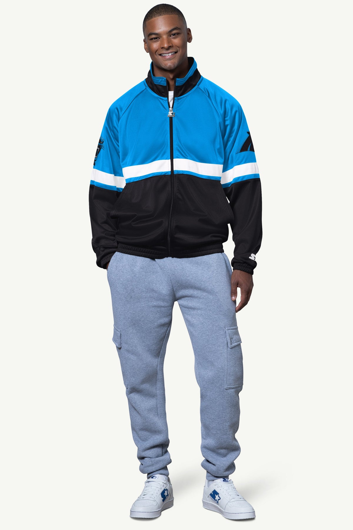 Starter Discount | MENS CAROLINA PANTHERS VETERAN TRACK JACKET