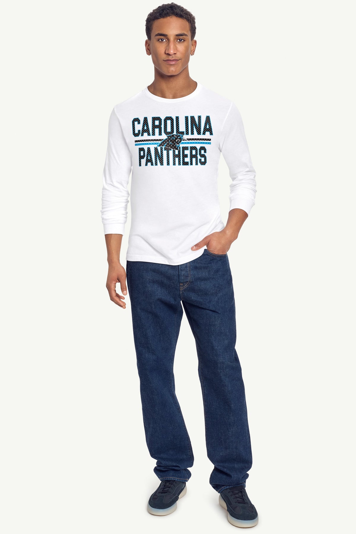 Starter Premium | MENS CAROLINA PANTHERS MESH LOOK LONG SLEEVE T SHIRT