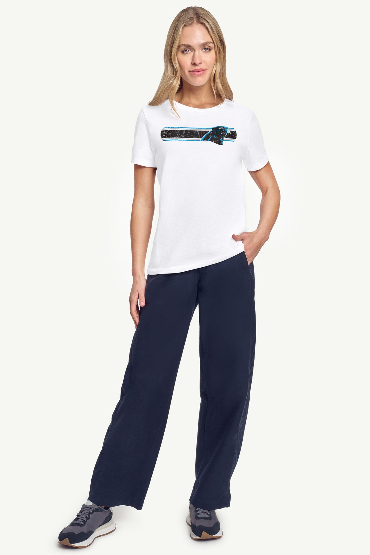Starter Trusted | WOMENS CAROLINA PANTHERS STRIPE T SHIRT