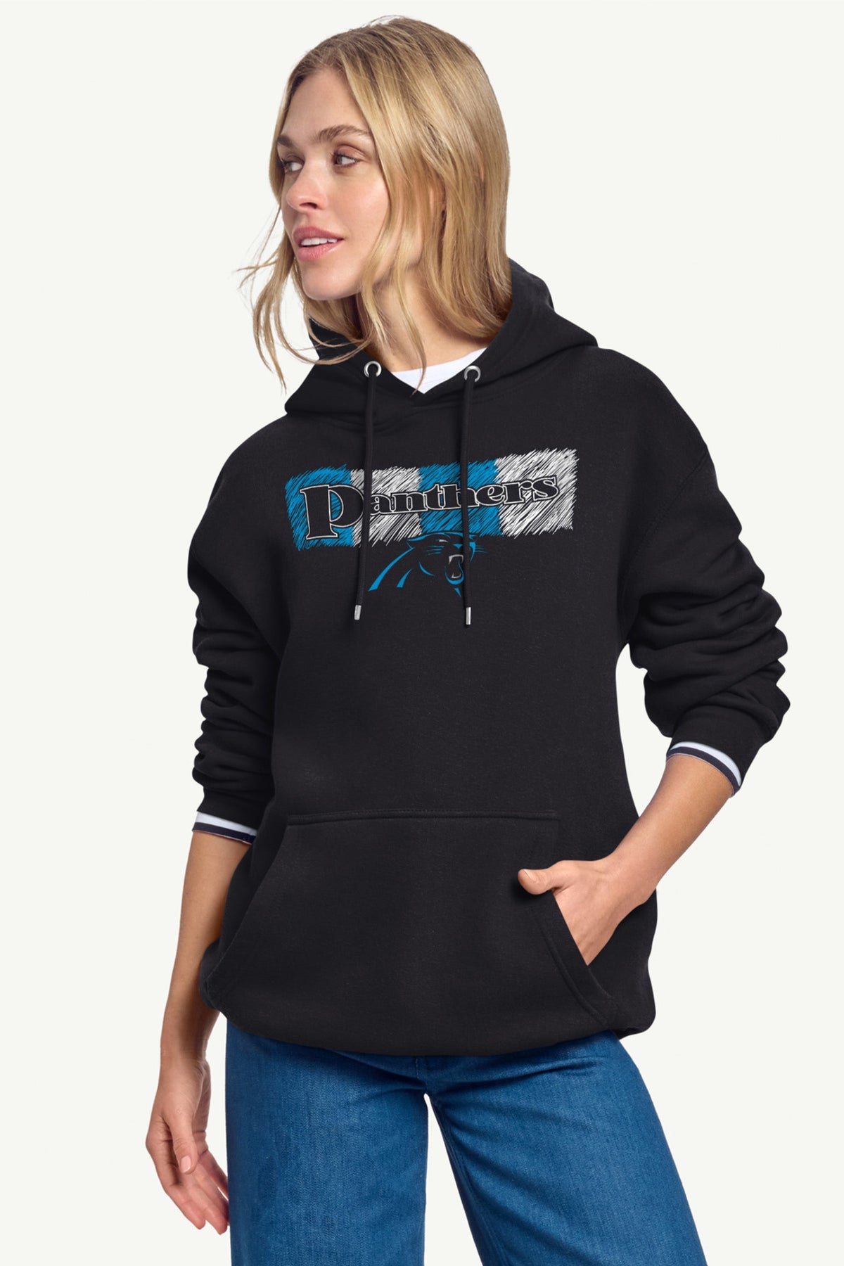 Starter Great Value | WOMENS CAROLINA PANTHERS COLOR SHADING HOODIE