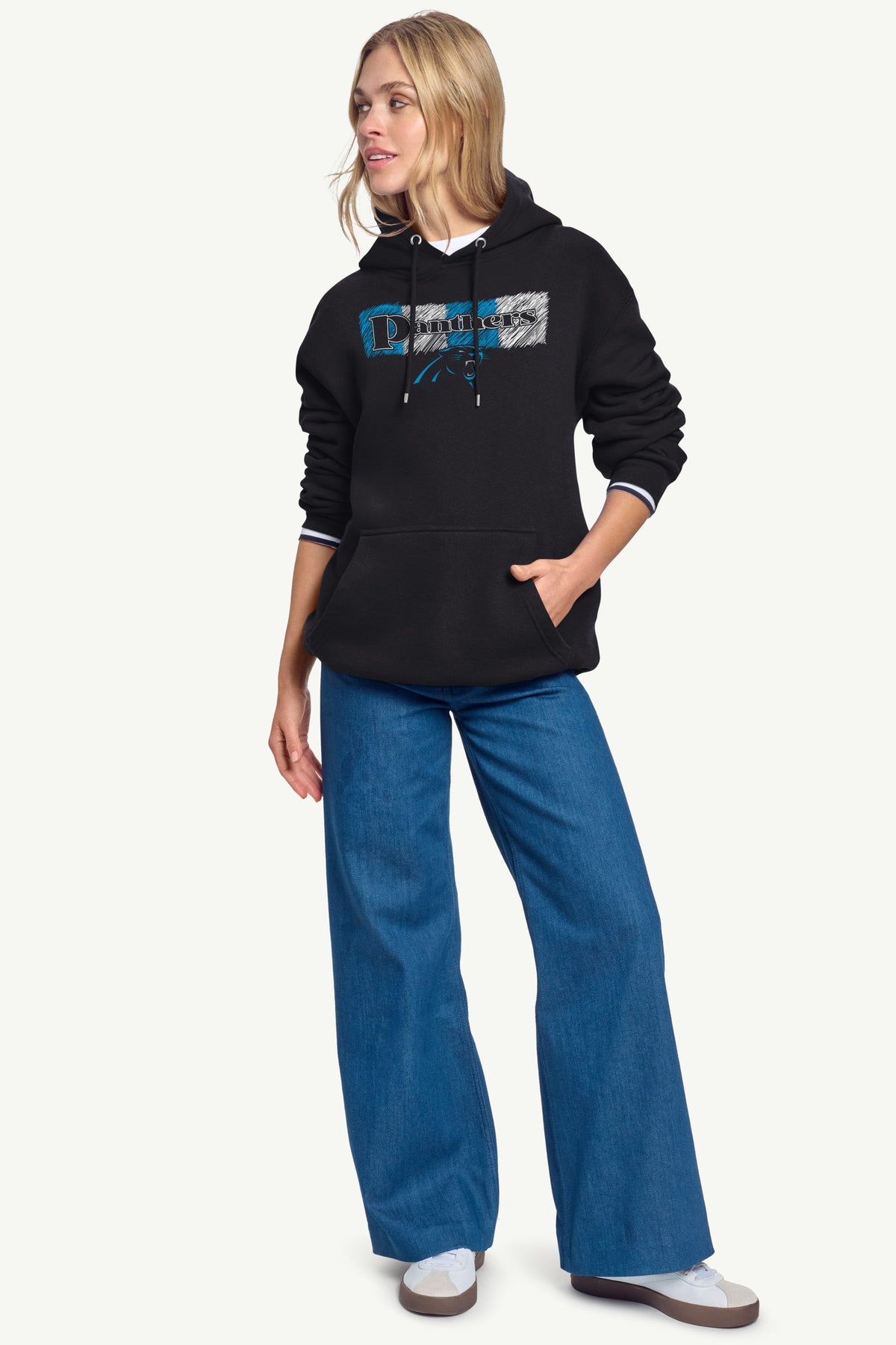 Starter Great Value | WOMENS CAROLINA PANTHERS COLOR SHADING HOODIE