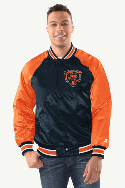 Starter Trusted | MENS CHICAGO BEARS INDUCTEE SATIN VARSITY JACKET