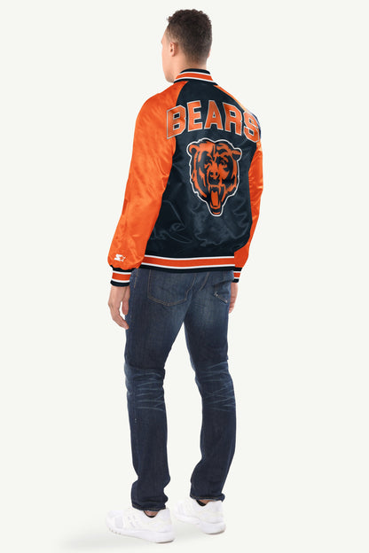 Starter Trusted | MENS CHICAGO BEARS INDUCTEE SATIN VARSITY JACKET