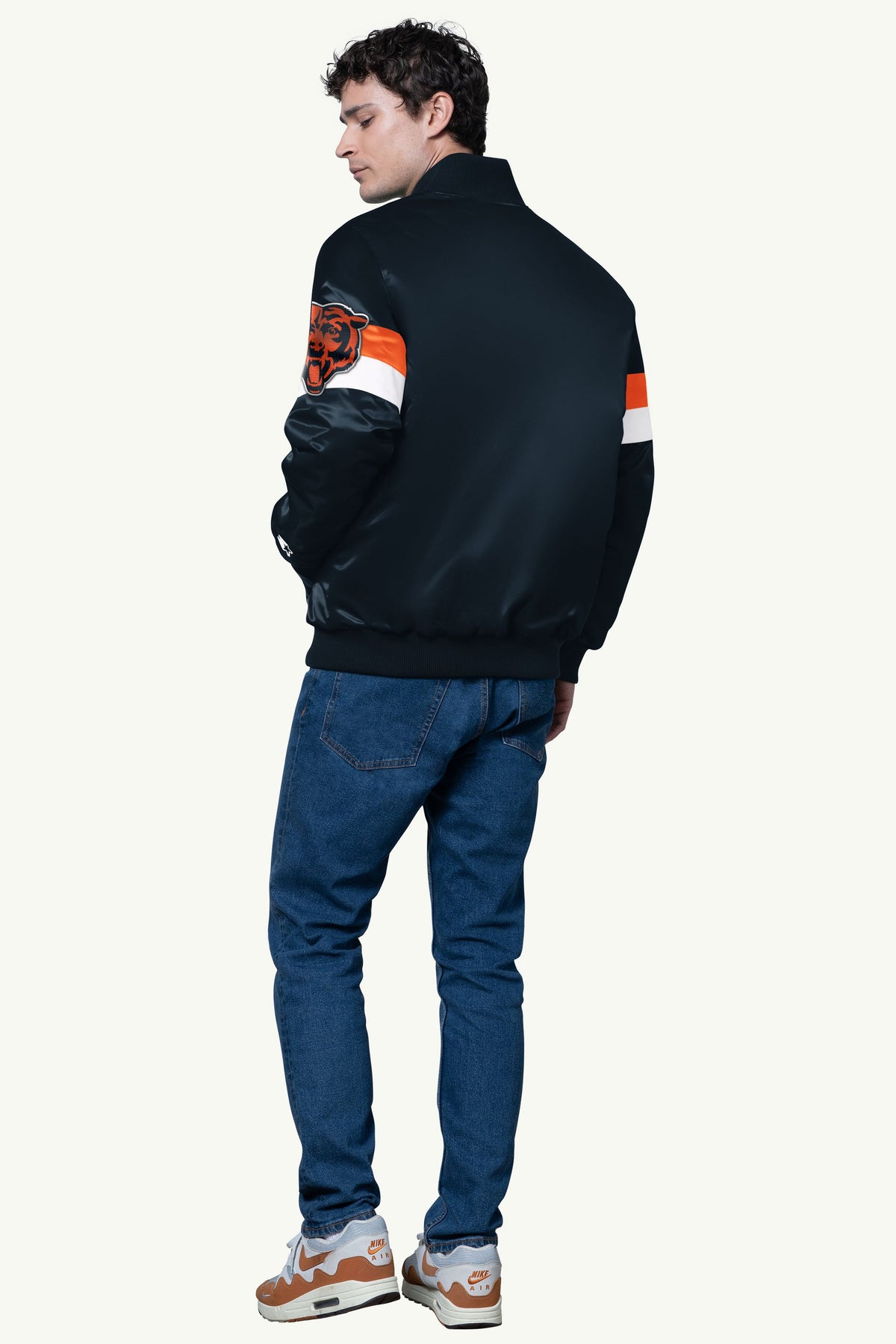 Starter Essential | MENS CHICAGO BEARS TRIPLE OPTION SATIN VARSITY JACKET