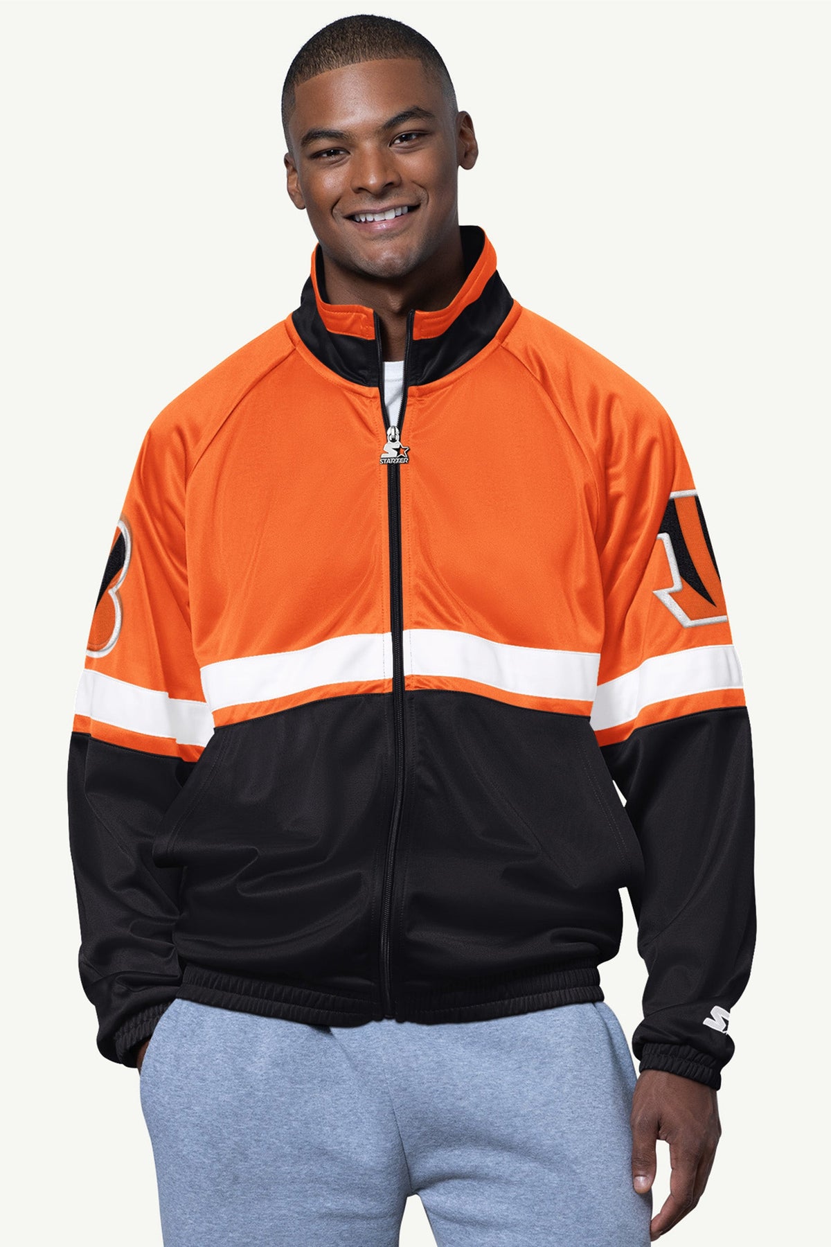 Starter Customer Favorite | MENS CINCINNATI BENGALS VETERAN TRACK JACKET