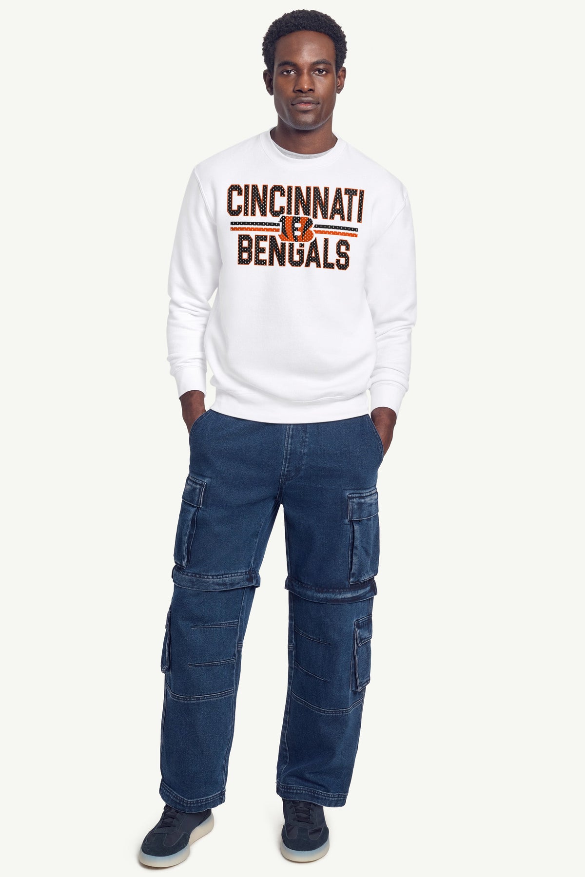 Starter Hot Sale | MENS CINCINNATI BENGALS MESH LOOK SWEATSHIRT