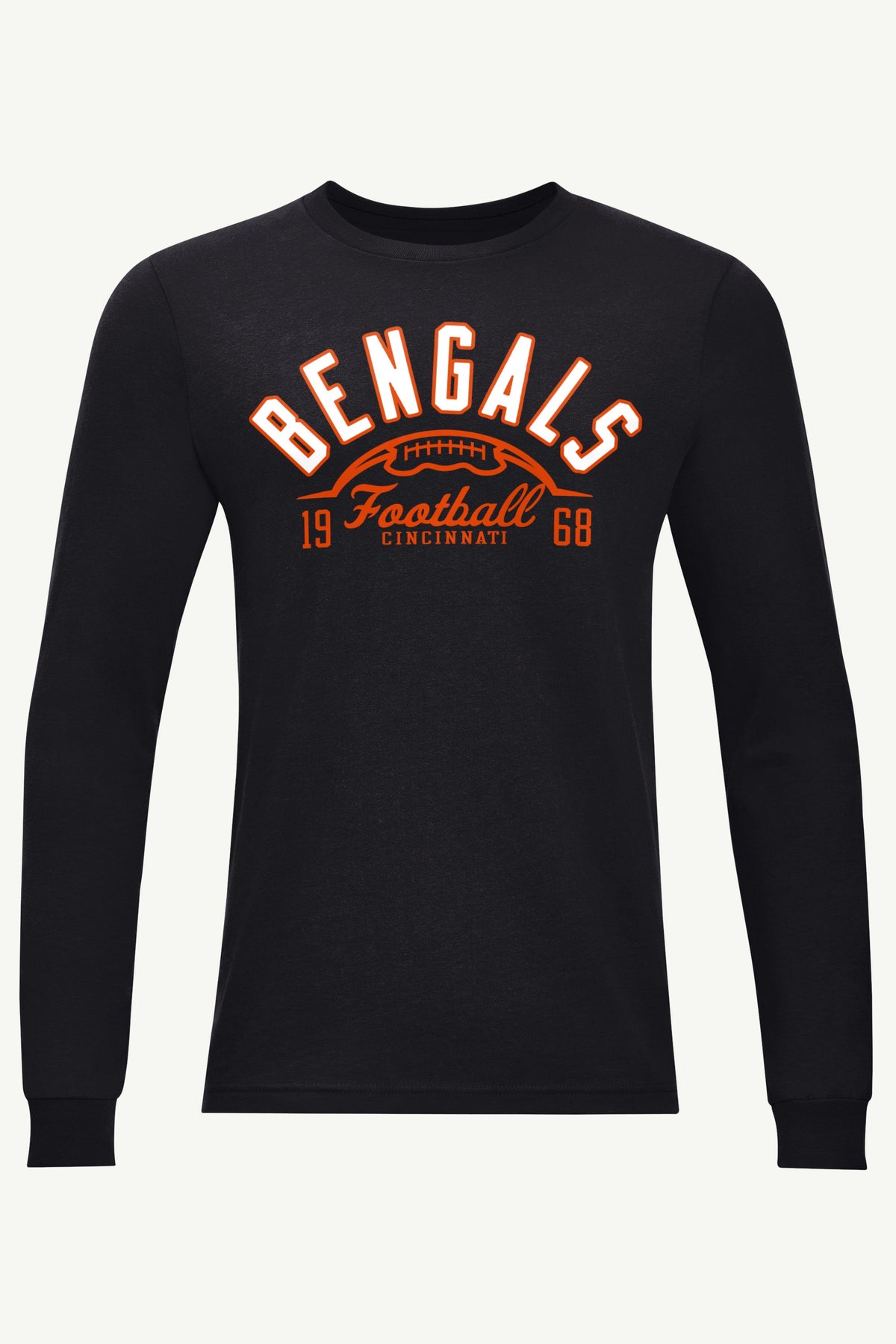 Starter Essential | MENS CINCINATTI BENGALS HALF BALL LONG SLEEVE T SHIRT
