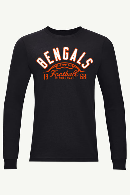 Starter Essential | MENS CINCINATTI BENGALS HALF BALL LONG SLEEVE T SHIRT