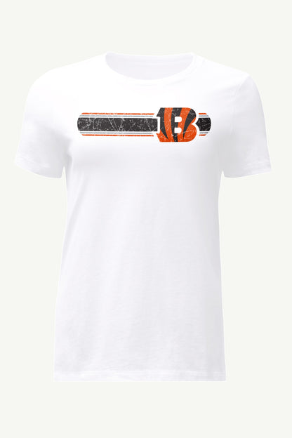 Starter Signature | WOMENS CINCINATI BENGALS STRIPE T SHIRT