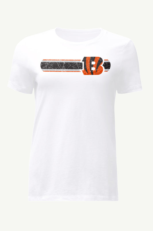 Starter Signature | WOMENS CINCINATI BENGALS STRIPE T SHIRT