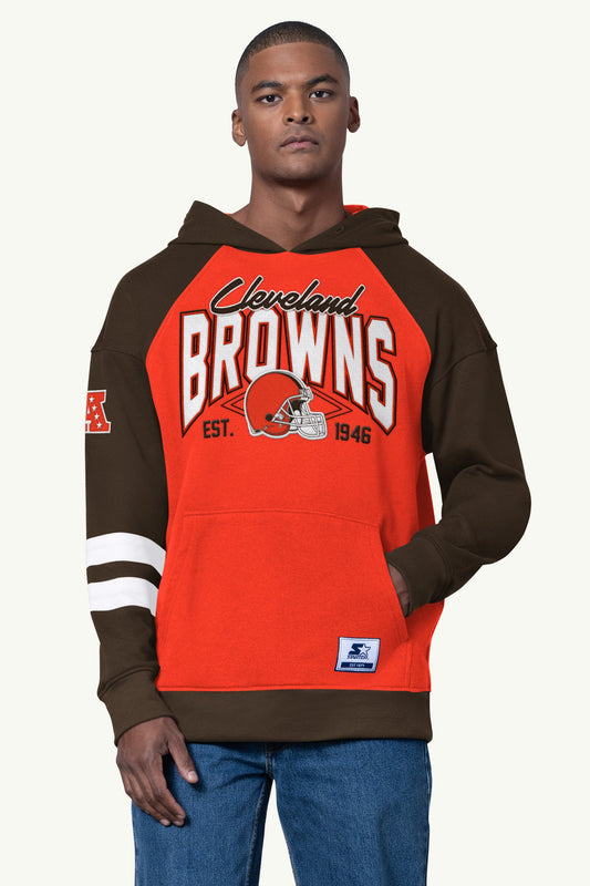 Starter Hot Sale | MENS CLEVELAND BROWNS INTERCEPTION COLORBLOCK HOODIE