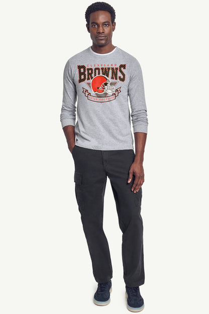 Starter Hot Sale | MENS CLEVELAND BROWNS 80's INSPIRED LONG SLEEVE T SHIRT