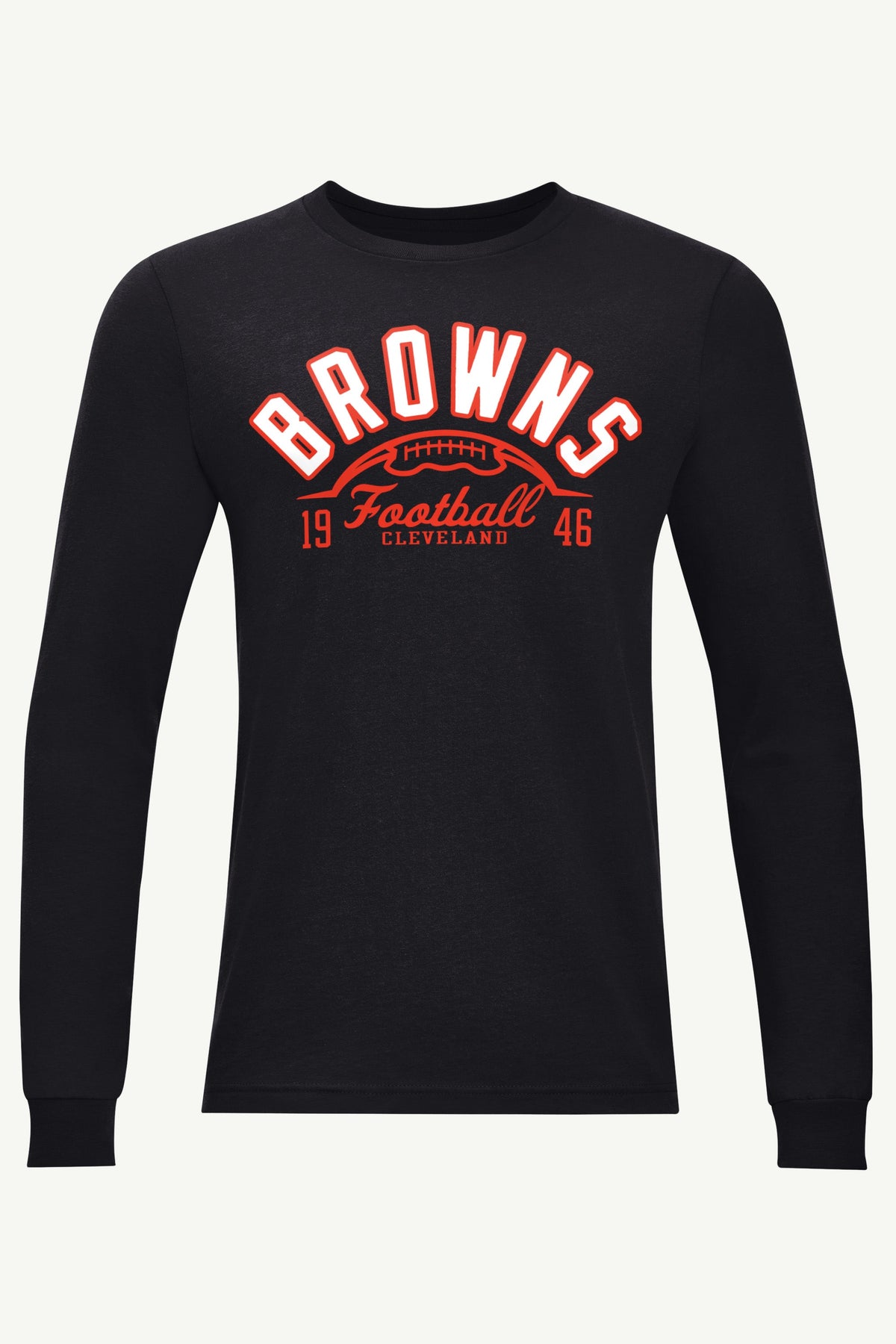 Starter Trusted | MENS CLEVELAND BROWNS HALF BALL TEAM LONG SLEEVE T SHIRT