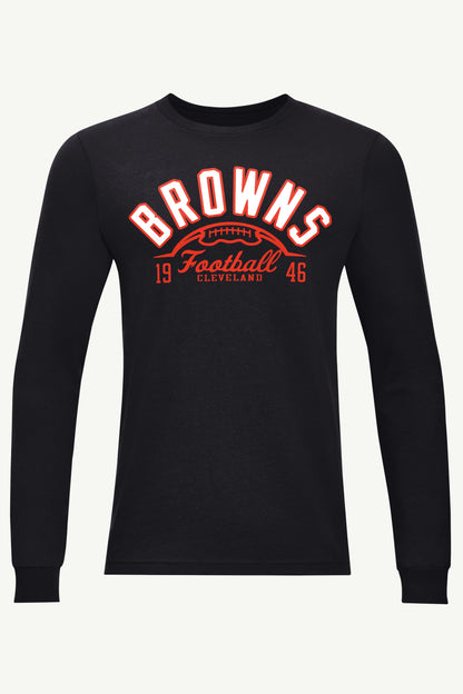 Starter Trusted | MENS CLEVELAND BROWNS HALF BALL TEAM LONG SLEEVE T SHIRT