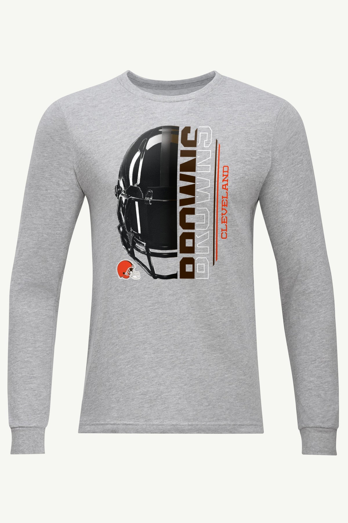 Starter Sale | MENS CLEVELAND BROWNS HALF HELMET LONG SLEEVE T SHIRT