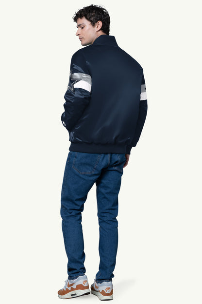 Starter Hot Sale | MENS DALLAS COWBOYS TRIPLE OPTION SATIN VARSITY JACKET