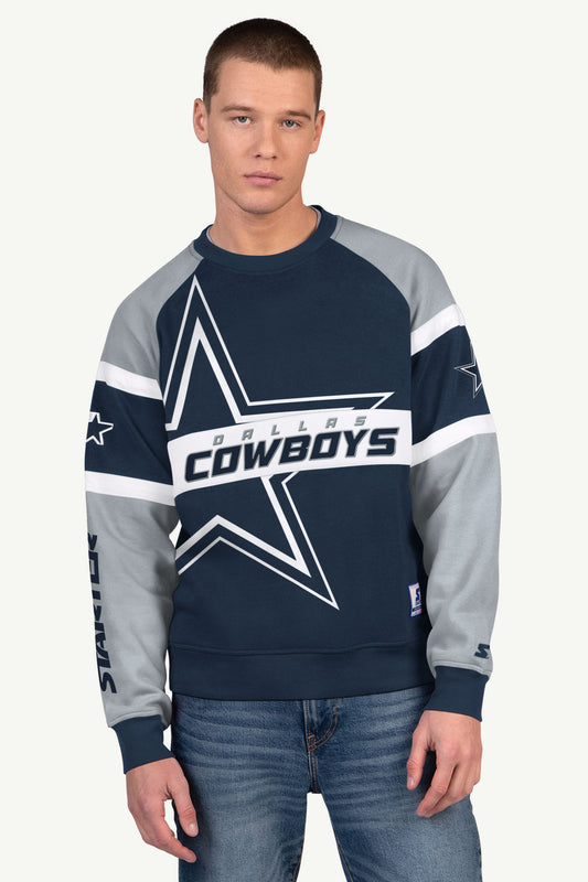 Starter Featured | MENS DALLAS COWBOYS DIME BACK COLORBLOCK CREWNECK