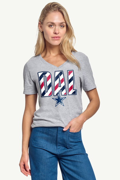 Starter Everyday | WOMENS DALLAS COWBOYS STARS AND STRIPES V NECK T SHIRT