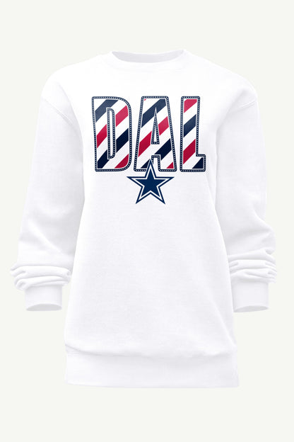 Starter Exclusive | WOMENS DALLAS COWBOYS STARS AND STRIPES SWEATSHIRT