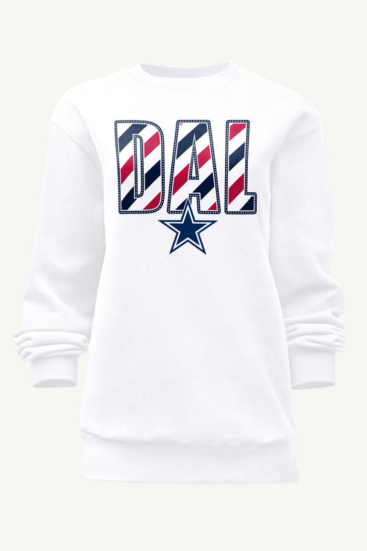 Starter Exclusive | WOMENS DALLAS COWBOYS STARS AND STRIPES SWEATSHIRT