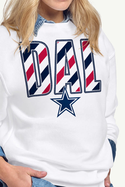 Starter Exclusive | WOMENS DALLAS COWBOYS STARS AND STRIPES SWEATSHIRT