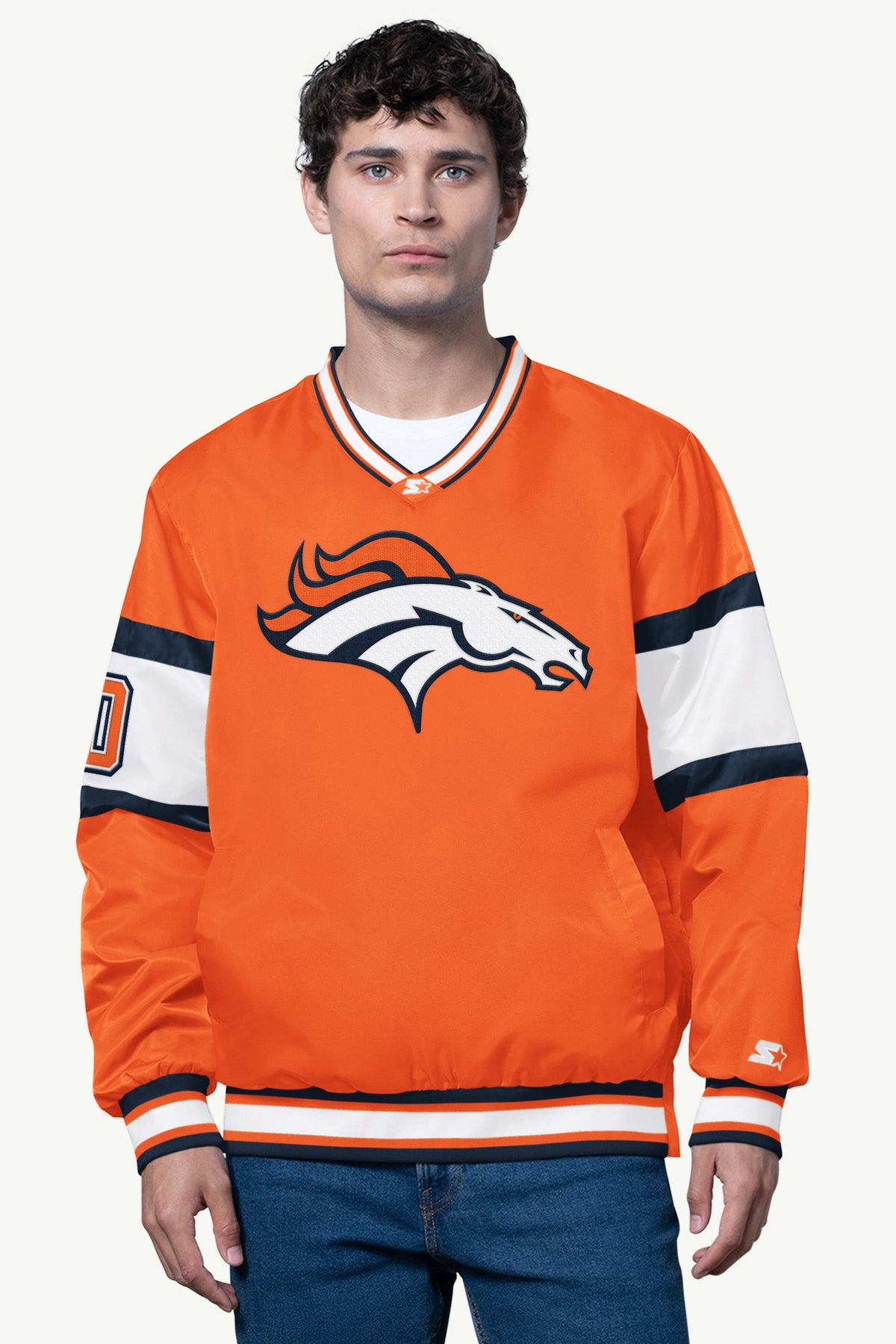 Starter Recommended | MENS DENVER BRONCOS SIGNAL COLLAR PULLOVER