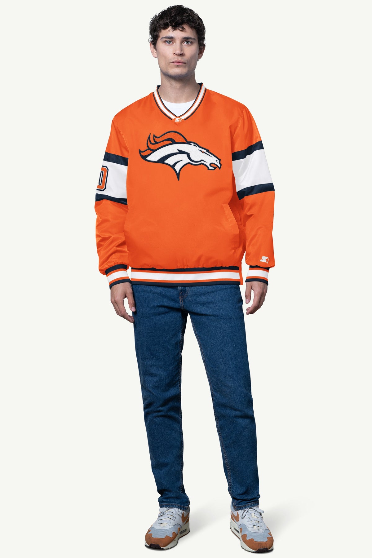 Starter Recommended | MENS DENVER BRONCOS SIGNAL COLLAR PULLOVER